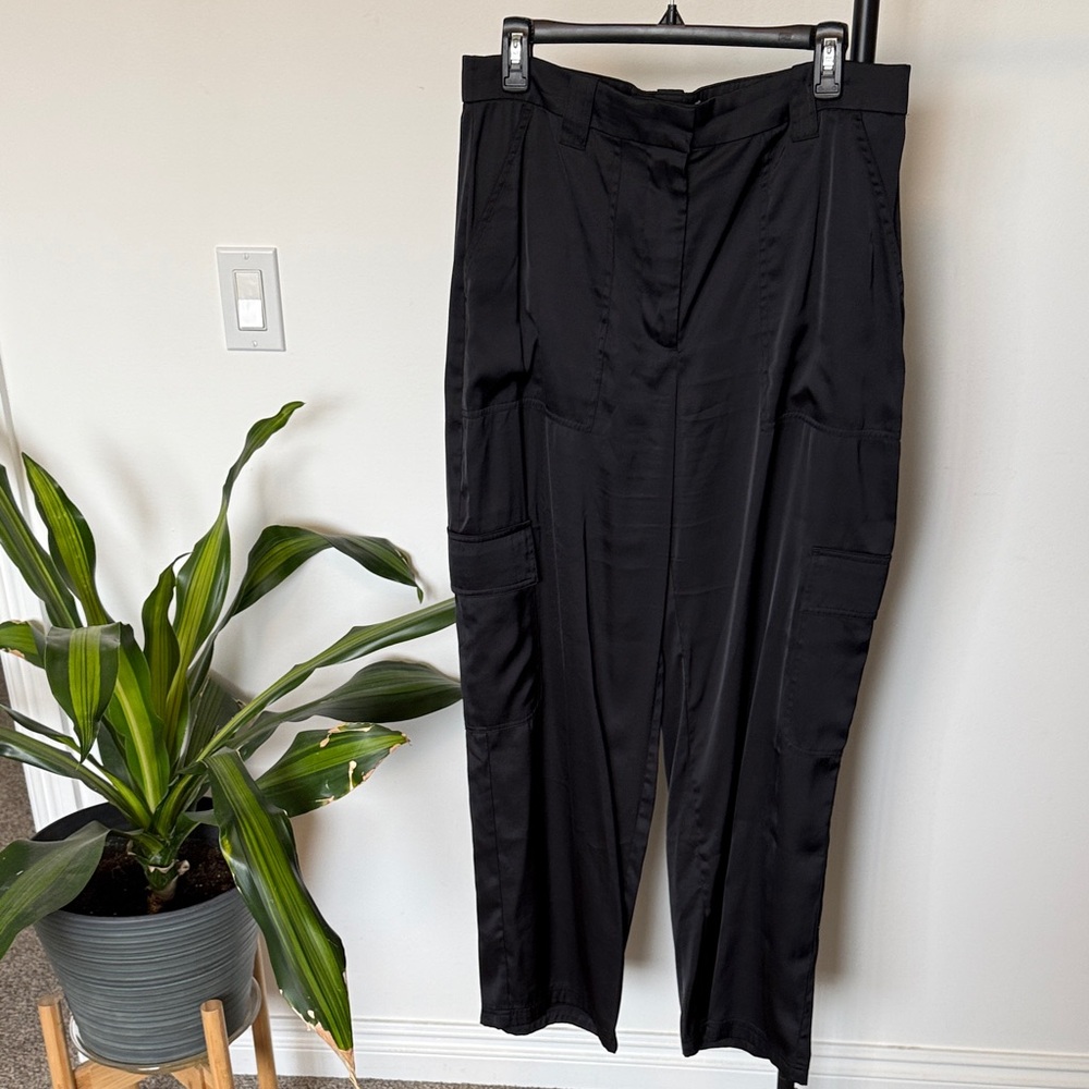 Abercrombie & Fitch Black Satin Trousers